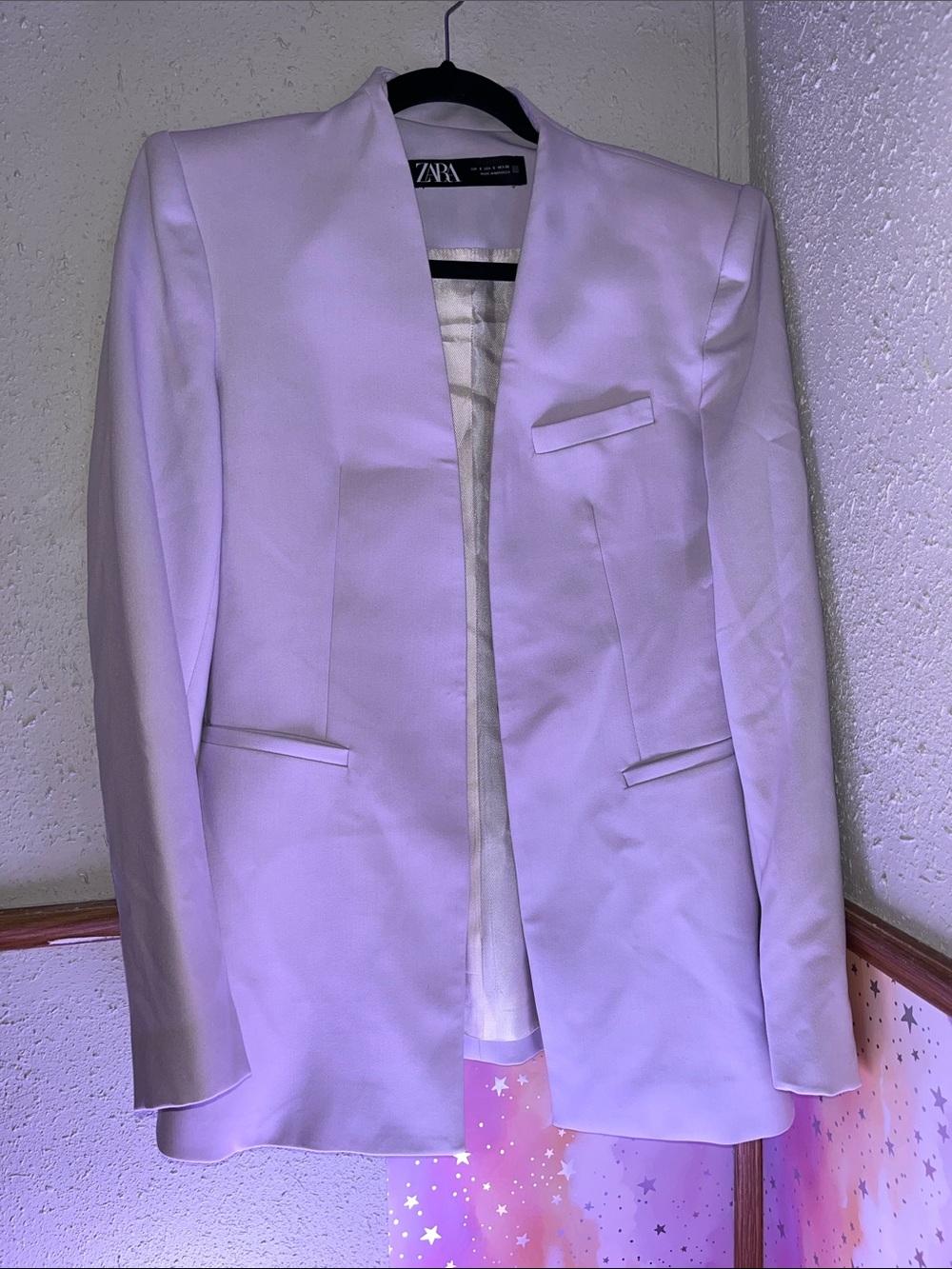 Zara Lilac Open-Front Blazer